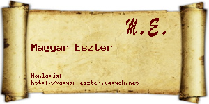 Magyar Eszter névjegykártya