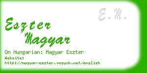 eszter magyar business card